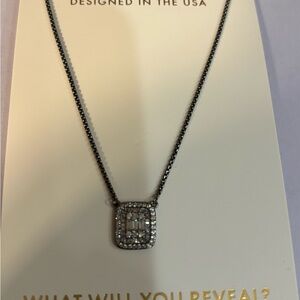 Elegant Silver Necklace with Crystal Accents